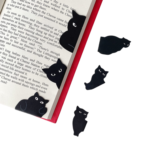 Conjunto de marcadores de livro Black Cat