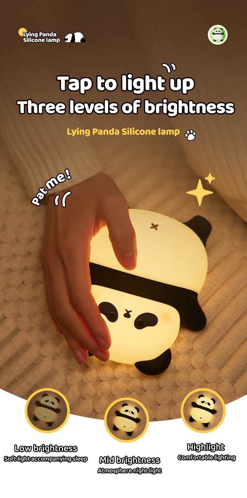 Panda Night Light Rechargeable