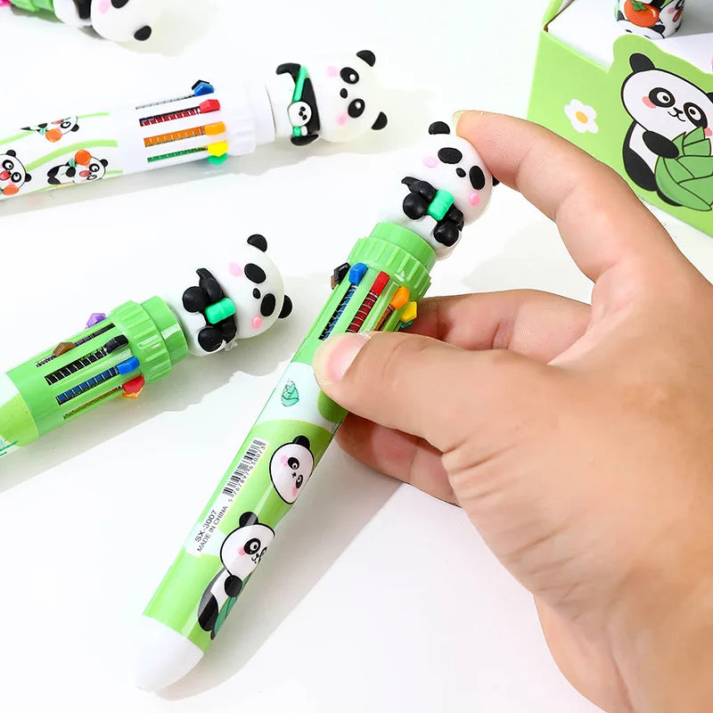 Panda Bear 10-Color Pen - 3 Pieces