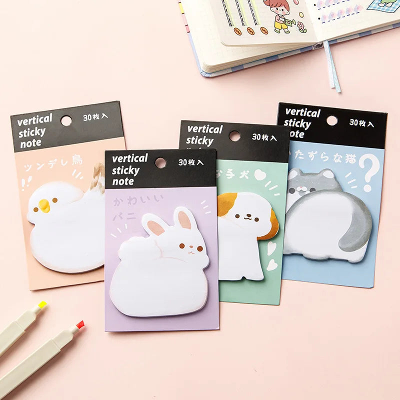 Post it notepad - Cat, Dog, Rabbit, Bird