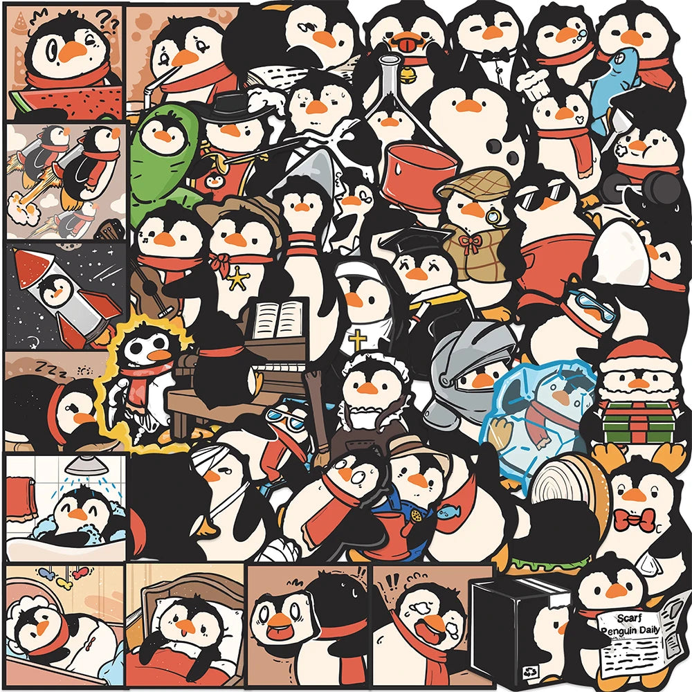 Pinguim Stickers - 10, 30 ou 50 peças