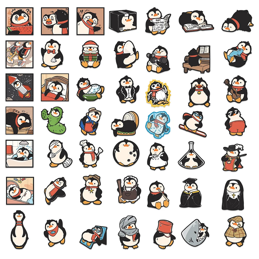 Pinguim Stickers - 10, 30 ou 50 peças