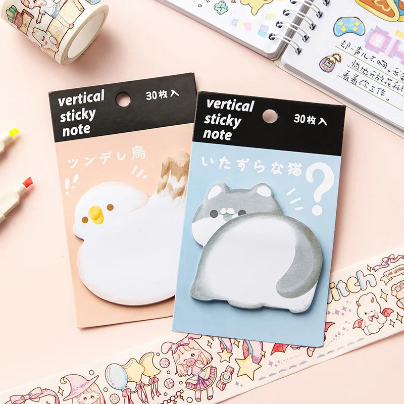 Post it notepad - Cat, Dog, Rabbit, Bird