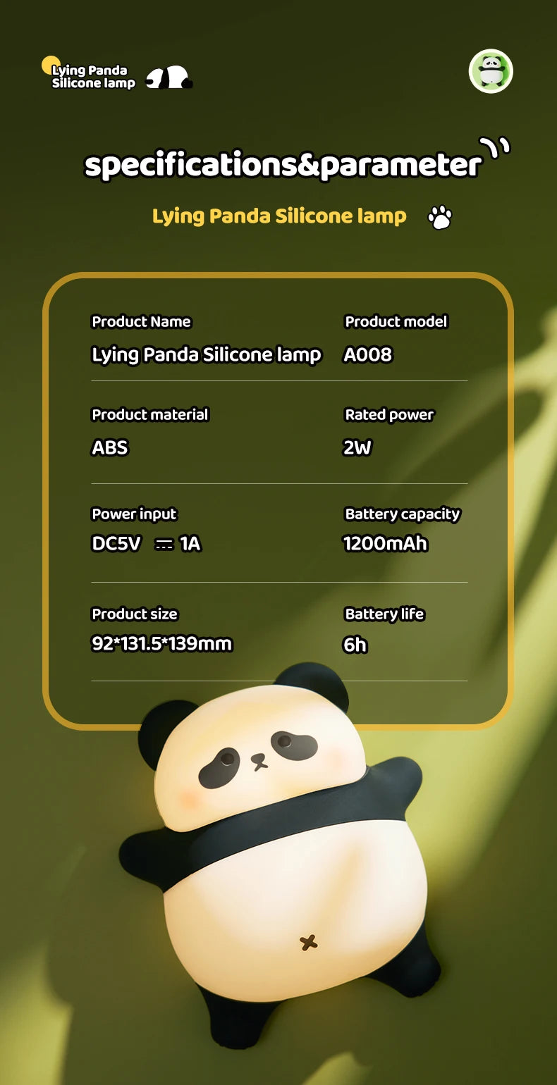 Panda Night Light Rechargeable