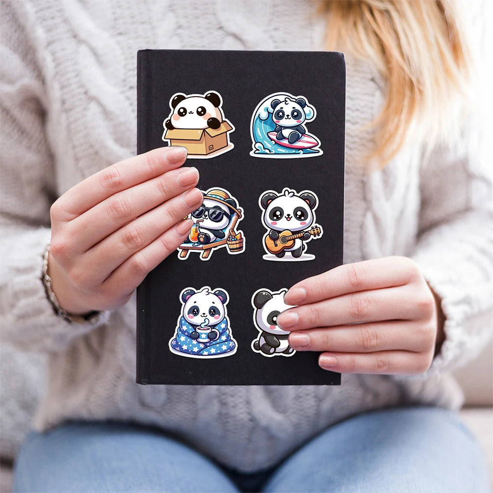 Panda Stickers - 10, 30 ou 50 peças