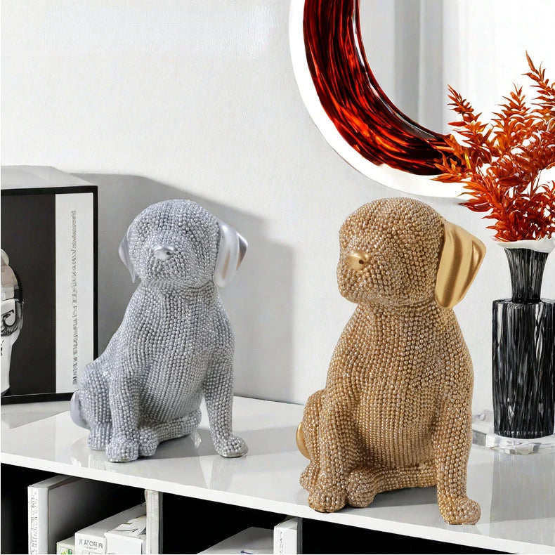 Estatueta de cão - três cores disponíveis