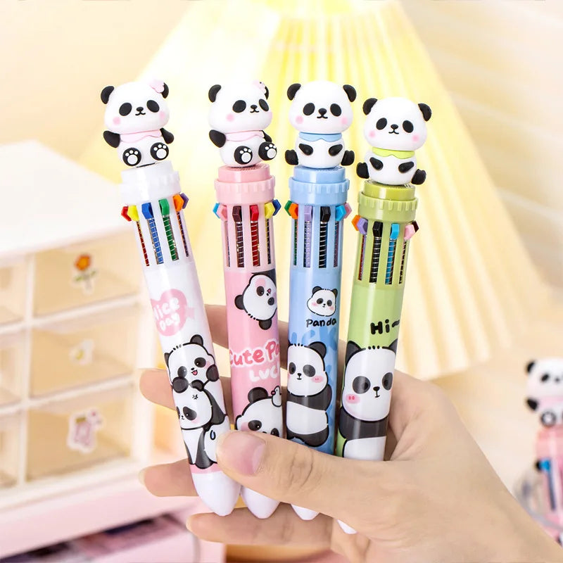 Panda Bear 10-Color Pen - 3 Pieces